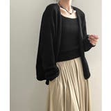 ブラック | ニットアンサンブル着回しニット2点セット | Miniministore