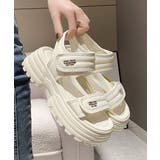 アイボリー | 厚底ベルクロサンダル スポーツサンダル夏 | Miniministore