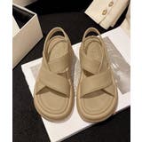 ベージュ | 厚底クロスサンダル コンフォートサンダル | Miniministore