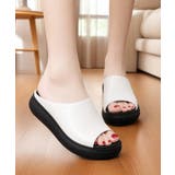 ホワイト | サボサンダル PUレザー厚底サンダル軽量 | Miniministore