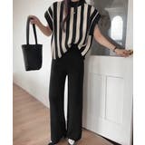 ブラック | サマーニットセットアップ 韓国 春夏秋服 | Miniministore