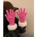 フューシャピンク | スマホ対応手袋 暖かい ボア袖グローブ冬 | Miniministore