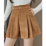 キャメル | コーデュロイショートパンツ ハイウエスト | Miniministore