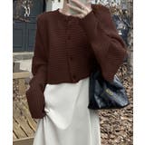 ブラウン | ドルマンニットトップス ショート丈ニット | Miniministore