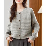 グレー | ドルマンニットトップス ショート丈ニット | Miniministore