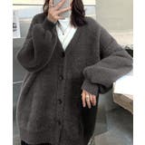 チャコールグレー | ふわふわシャギーニットカーディガン韓国風 | Miniministore