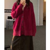 ワインレッド | ふわふわシャギーニットカーディガン韓国風 | Miniministore
