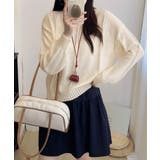 アイボリー | ニットトップス 秋冬クルーネックセーター | Miniministore