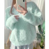 ブルー | シャギーニットトップスふわふわニット秋冬 | SUNSHINE CLOSET