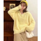 イエロー | シャギーニットトップスふわふわニット秋冬 | SUNSHINE CLOSET