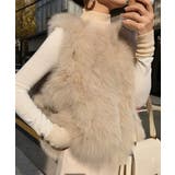 ベージュ | フェイクファーベスト ふわふわファージレ | Miniministore