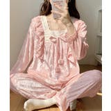 ピンク | ベロア調パジャマ レディース部屋着セット | ANGELCLOSET