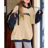 ベージュ | 裏起毛 レイヤード風 パーカーレディース | Miniministore