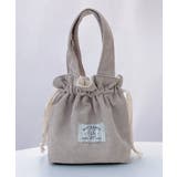 ライトグレー | ミニトートバッグ コーデュロイ巾着鞄軽量 | Miniministore