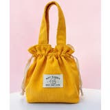 イエロー | ミニトートバッグ コーデュロイ巾着鞄軽量 | Miniministore