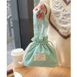 ミント | ミニトートバッグ コーデュロイ巾着鞄軽量 | Miniministore
