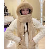 ニット帽子 マフラー手袋一体型ファー帽子 | Miniministore | 詳細画像2 