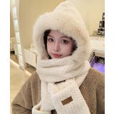 ニット帽子 マフラー手袋一体型ファー帽子 | Miniministore | 詳細画像6 