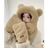 くま耳ニット帽子 マフラー 手袋 一体型 | Miniministore | 詳細画像7 