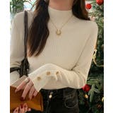 モックネック ニットトップス 長袖秋冬服 | Miniministore | 詳細画像7 