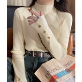 モックネック ニットトップス 長袖秋冬服 | Miniministore | 詳細画像9 