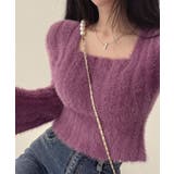 ショート丈 シャギーニットトップス韓国風 | Miniministore | 詳細画像8 