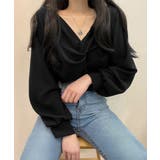 フロントねじり シャツブラウス Vネック | Miniministore | 詳細画像4