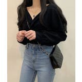 フロントねじり シャツブラウス Vネック | Miniministore | 詳細画像6