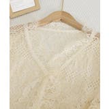 総レースブラウスVネックシースルーシャツ | Miniministore | 詳細画像20 