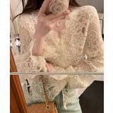 総レースブラウスVネックシースルーシャツ | Miniministore | 詳細画像7 