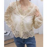 花柄レースブラウス 韓国風シアートップス | Miniministore | 詳細画像10