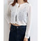 透かし編みニットカーディガンクロップド丈 | Miniministore | 詳細画像29 