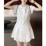 プリーツミニワンピース セットアップ春夏 | Miniministore | 詳細画像3