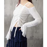 ワンオフショルダーTシャツギャザー 長袖 | Miniministore | 詳細画像18 