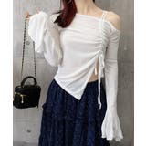 ワンオフショルダーTシャツギャザー 長袖 | Miniministore | 詳細画像19 