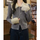 ダブルジップニットカーディガンショート丈 | Miniministore | 詳細画像5