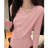 長袖ドレープニットトップス Vネック秋冬 | Miniministore | 詳細画像12 