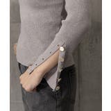 袖ボタン リブニットトップス レディース | Miniministore | 詳細画像40 