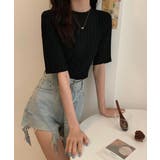 サマーニットトップス半袖 カットソー夏服 | Miniministore | 詳細画像3