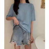 サマーニットトップス半袖 カットソー夏服 | Miniministore | 詳細画像6