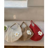 トートバッグ花モチーフ付き編みバッグ軽量 | Miniministore | 詳細画像16 