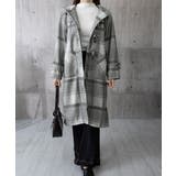 トグルボタンロングコートチェック柄コート | Miniministore | 詳細画像12 