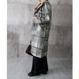 トグルボタンロングコートチェック柄コート | Miniministore | 詳細画像14 