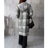 トグルボタンロングコートチェック柄コート | Miniministore | 詳細画像15 