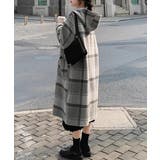 トグルボタンロングコートチェック柄コート | Miniministore | 詳細画像6 