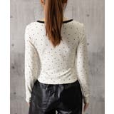 ドット柄トップス レイヤード風カットソー | Miniministore | 詳細画像15 