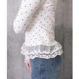 ドット柄 レースフリルトップスハイネック | Miniministore | 詳細画像16 