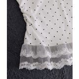 ドット柄 レースフリルトップスハイネック | Miniministore | 詳細画像21 