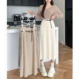 ハイウエスト プリーツニットスカート秋冬 | Miniministore | 詳細画像9 