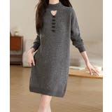 胸元セクシーニットワンピース リボン付き | Miniministore | 詳細画像2 